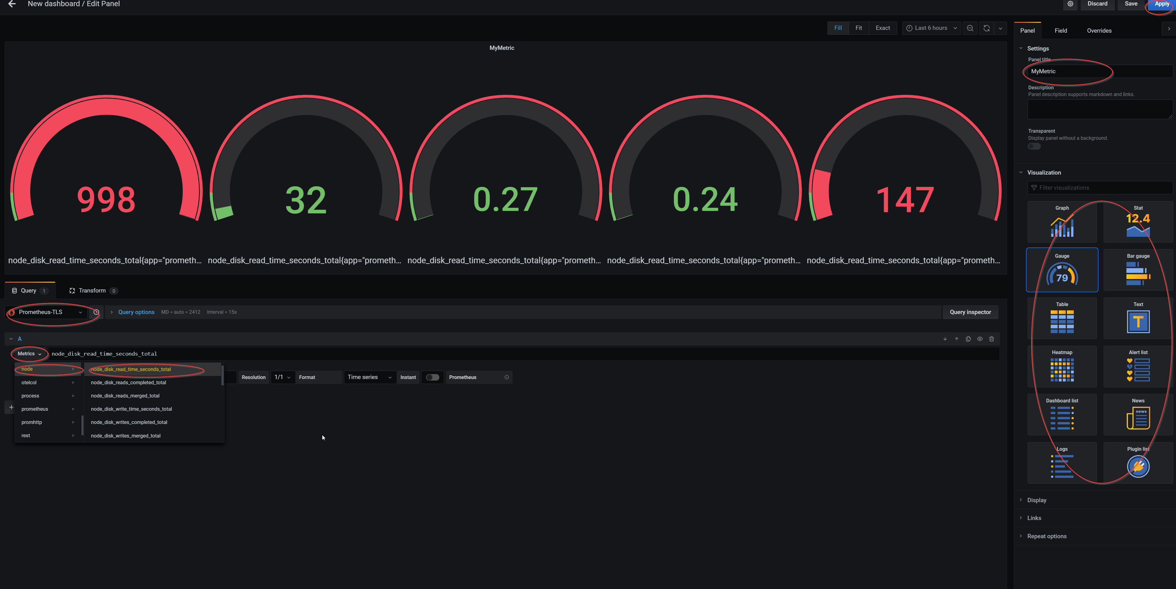 Grafana dash